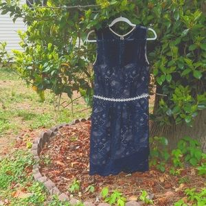 Brand-City Triangles, Size 10, Dark Blue Dress.